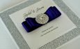 Becky Driscoll - Celeste invitation  in silver and cadbury purple