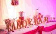Pink & white theme sweet table-min